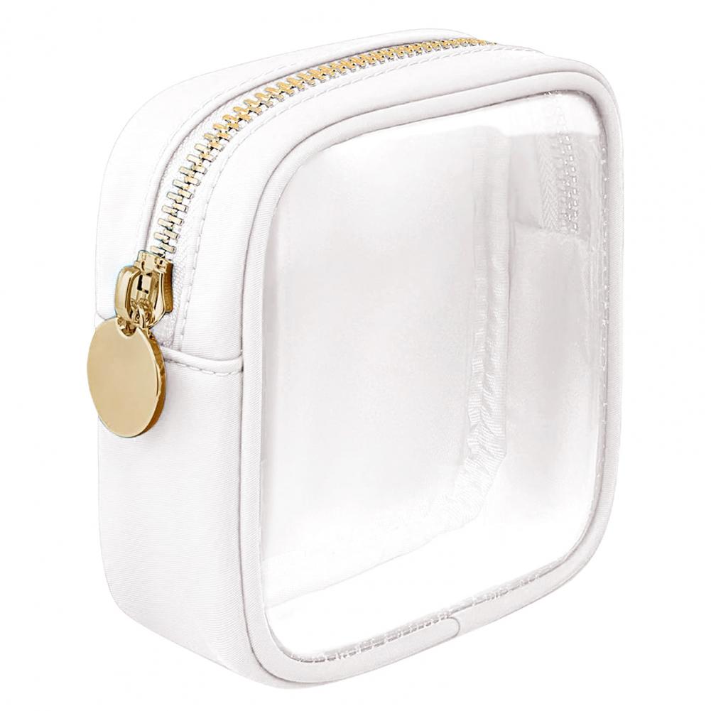 

Cosmetic Bag Small Makeup Bag Travel Toiletry Bag with Capacity Zipper Closure for Makeup Organization Lightweight for Women білий