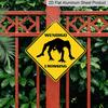2D Flat 1pc, Wendigo Crossing Sign Wendigo Sign Animal Wall Decor for Home Farmouse Yard Road Quality Metal Sign, Warning Sign, Caution Sign, Diamond