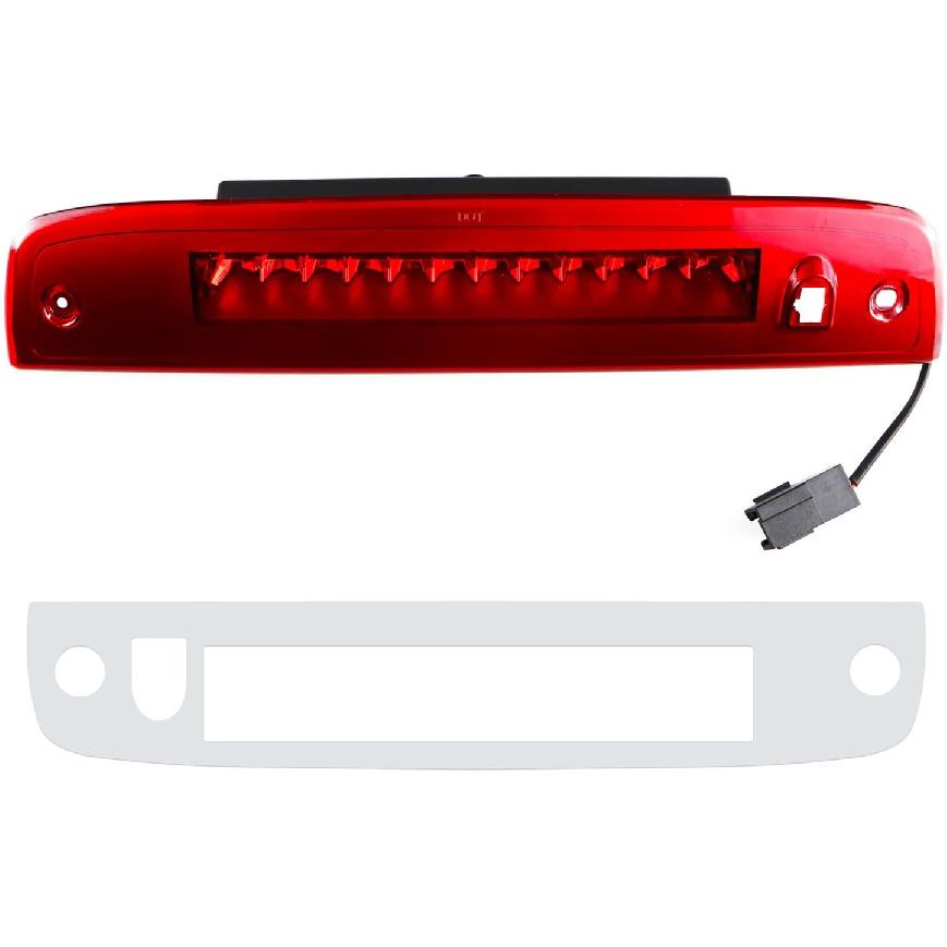 

for 2003-2016 Ford Expedition & Lincoln Navigator LED 3rd Third Brake Light High Mount Stop Lamp Chrome Housing Red Lens