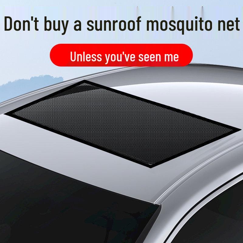 Car Sunroof Magnetic Anti-Mosquito Net and Sunshade for SUVs and Panoramic Roofs