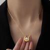 New 316L Stainless Steel Choker Pearl Necklaces for Women Gold Layered Chain Necklace Jewelry