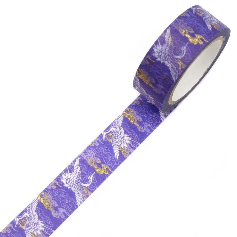 Kimonobi Zen Sui Unkaku Washi Masking Tape 15mm X 7m Gold Foil Gradient Japanese Pattern Decorative Adhesive Tape for DIY Crafts Scrapbooking GR-3061
