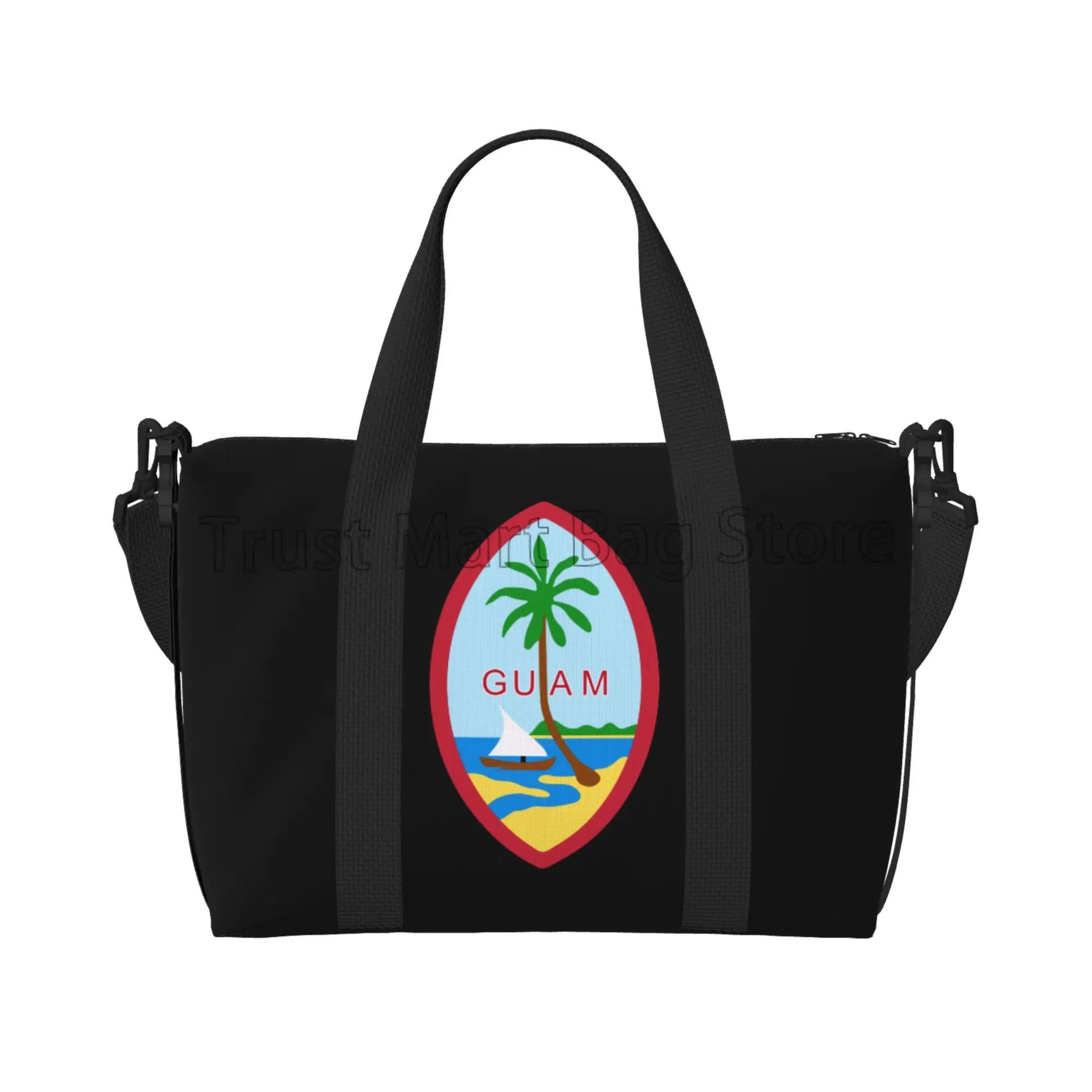 

Guam Flag Print Travel Duffel Bags Unisex Casual Workout Luggage Bag Portable Waterproof Tote Bags Weekender Overnight Bag
