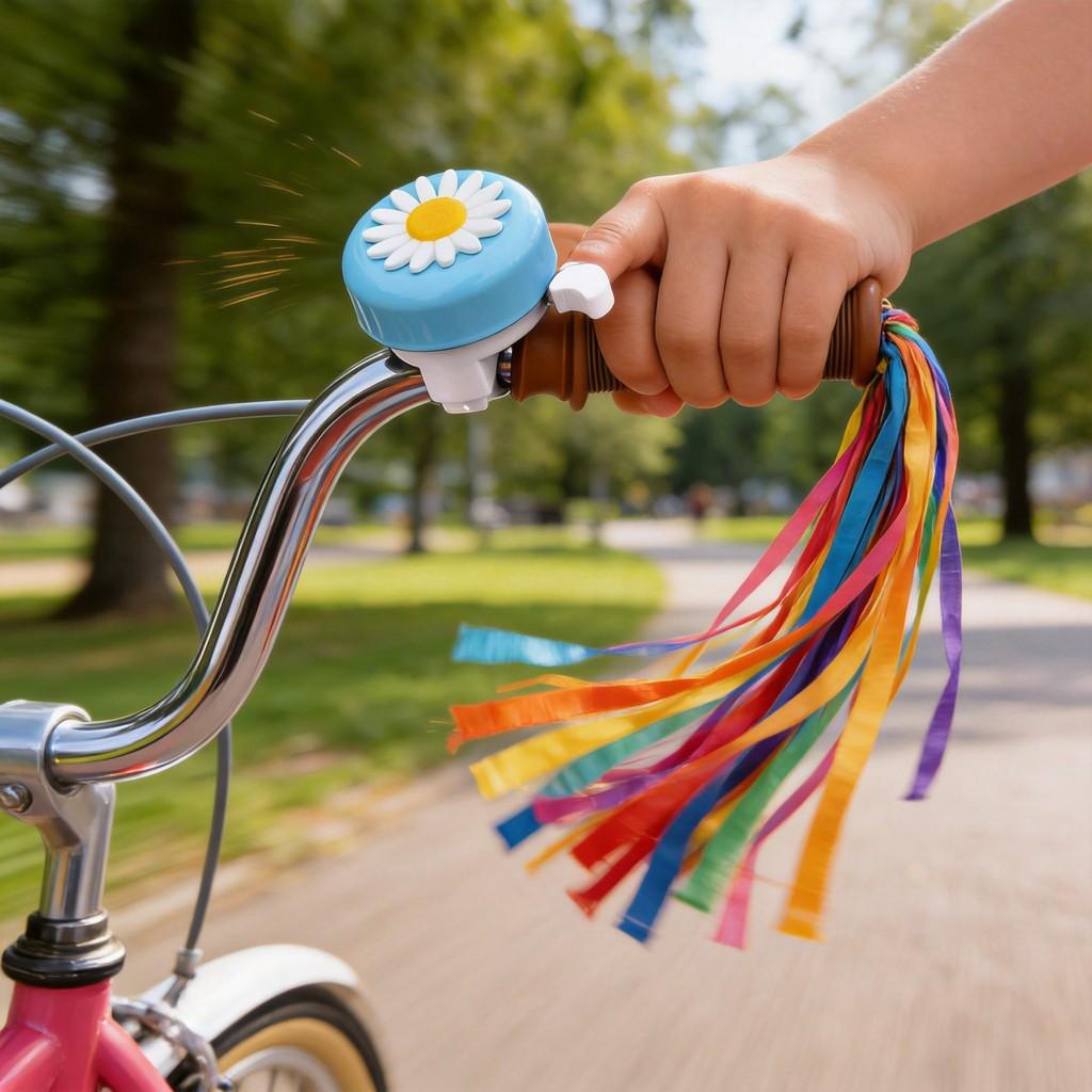 Children Skateboard Accessories With Colorful Ribbons And Bell For Safety And Decor