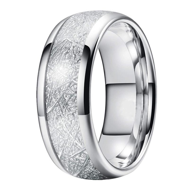 

In-Stock Men s Cross Ring: Hot Carbon Fiber & Stainless Steel with Anti-Scratch Stone Inlay Size 6