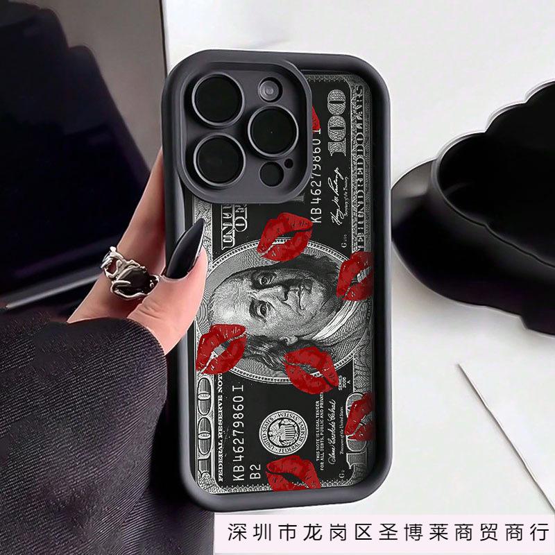 Angel Eye Ladder Dollar Bill for iPhone16 Mobile Phone Case Apple 14promax Fine Hole 11/12 Soft Case