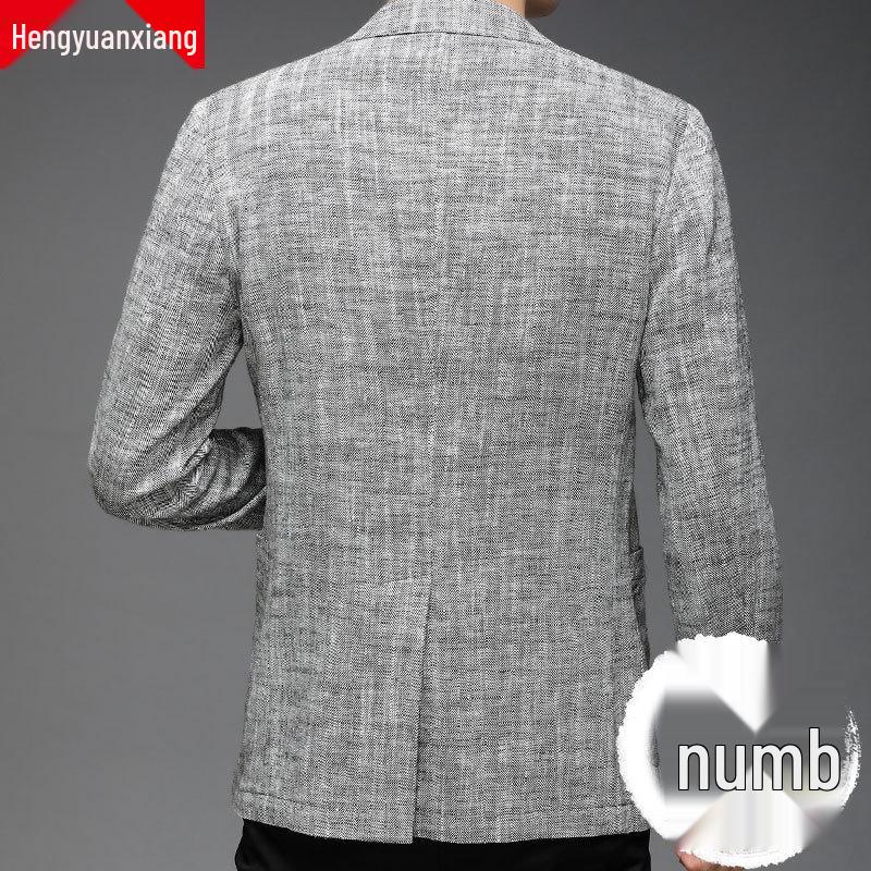 Herren Casual Frühling/Herbst Baumwolle Leinen Blazer Jacke