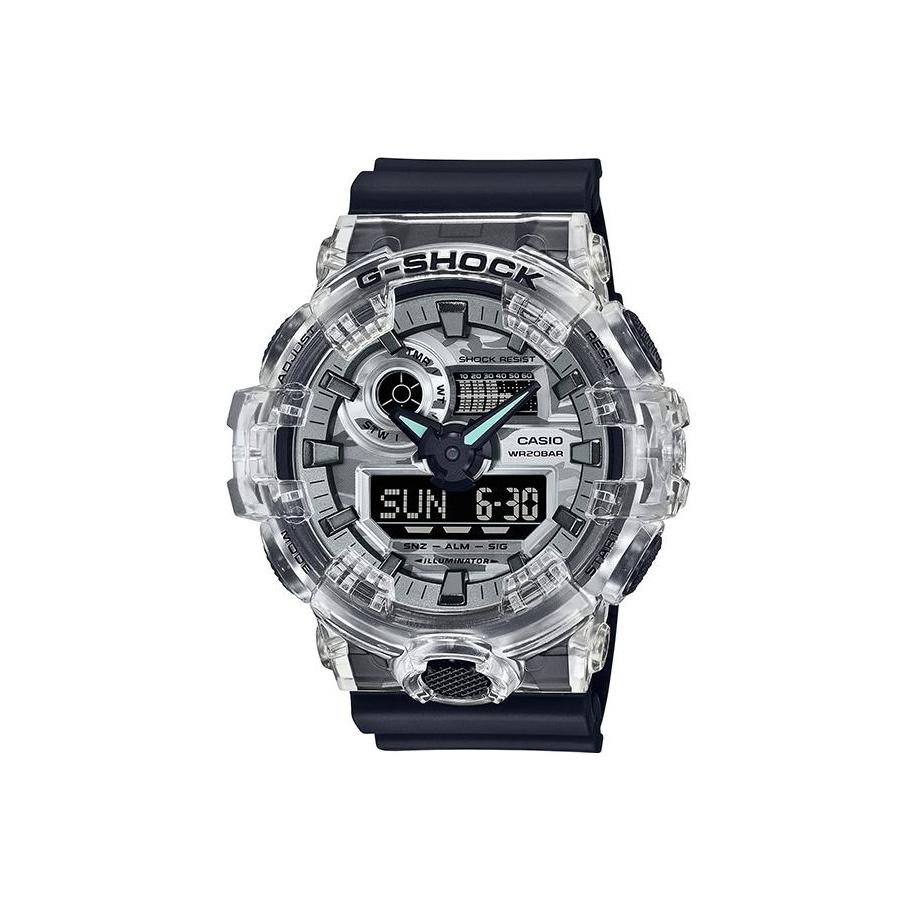 CASIO Unisex Liquid Crystal/Analog Dual Display Series 53.4mm White Watch GA-700SKC-1AJF GA-700SKC-1AJF Solid Black Case