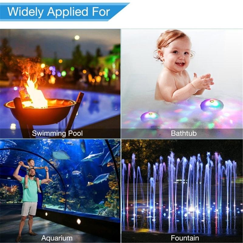 Outdoor Floating Pool Light Underwater Glowing Lamp Night Projection Waterproofs Fountain Light for Pool Pond Garden