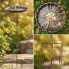 5-Pronged Base Iron Bird Bath Feeder Retro Standing Bird Bath Bird Water Drinker  Porch