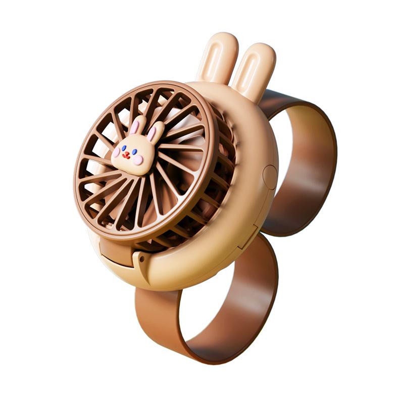 Cartoon Cute USB Rechargeable Portable Mini Handheld Fan Watch for Students and Children