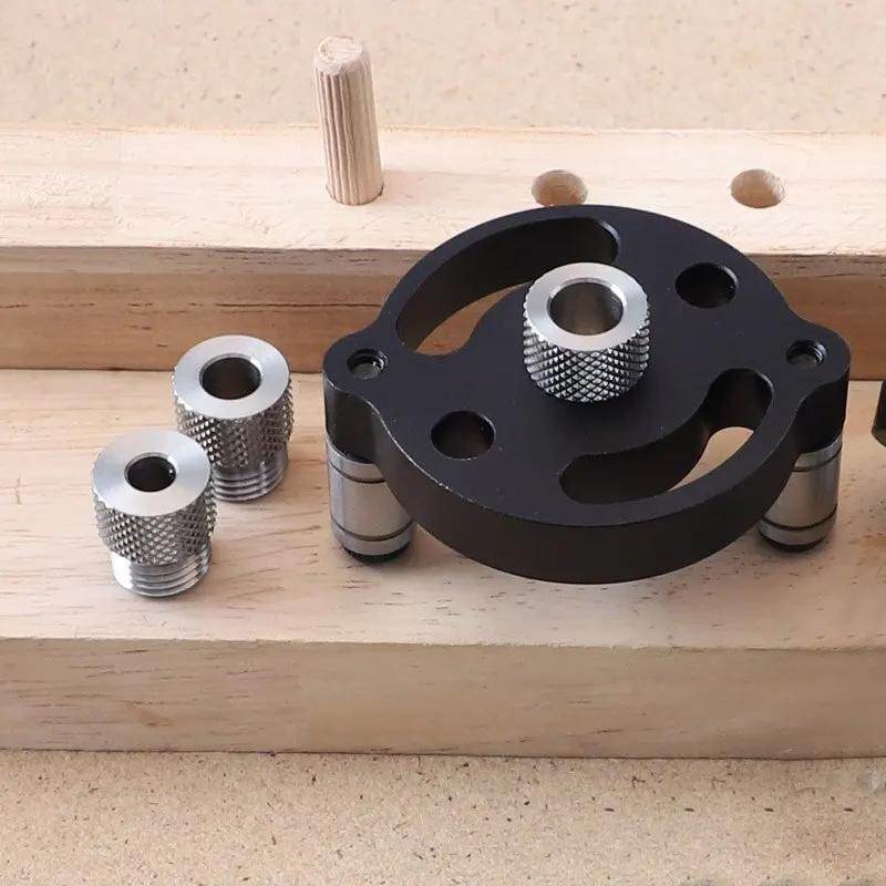 6/8/10mm Vertical Pocket Hole Jig Self Centering Dowelling Jig Hole Puncher Locator Drill Guide for Woodworking Carpentry Tools