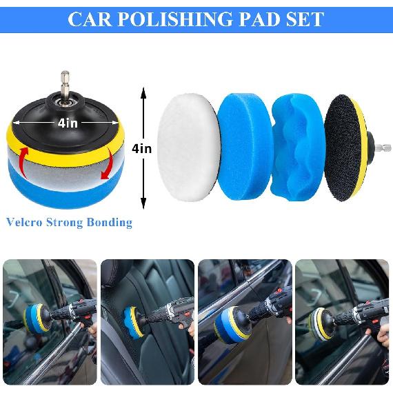 31Pcs Car Detailing Brush Set, Car Detailing Kit, 008Blue 31pcs