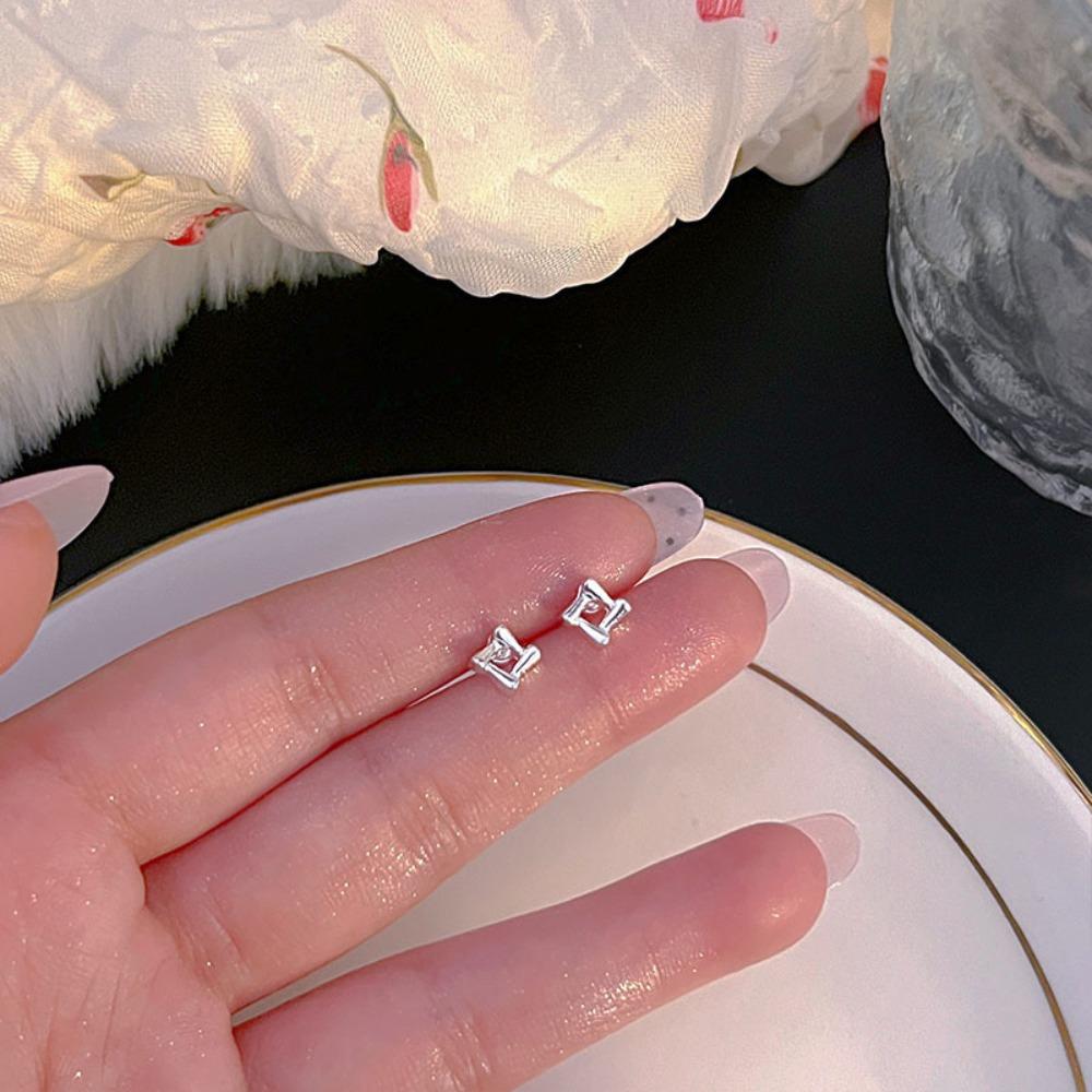 S925 Silver Needle Light Luxury Pearl Zircon Earrings Women's High-end Temperament Niche Versatile Stud Earrings