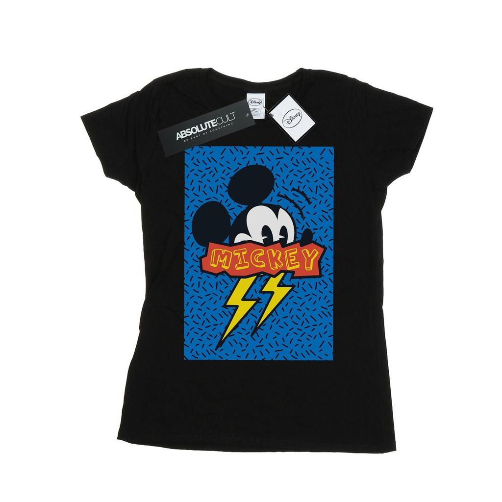 Disney Womens/Ladies Mickey Mouse 90s Flash Cotton T-Shirt