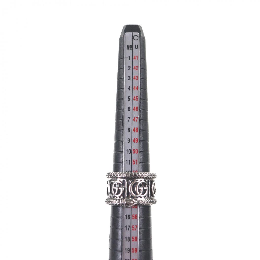 Great GUCCI Ring Snake Double G Silver AG925 mens 14 Used