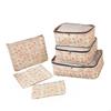 6 Pieces Luggage Sorting Set Featuring Packing Cubes Shoe Bag Cosmetic Case and Laundry Pouches for Tidying Travel X3UC