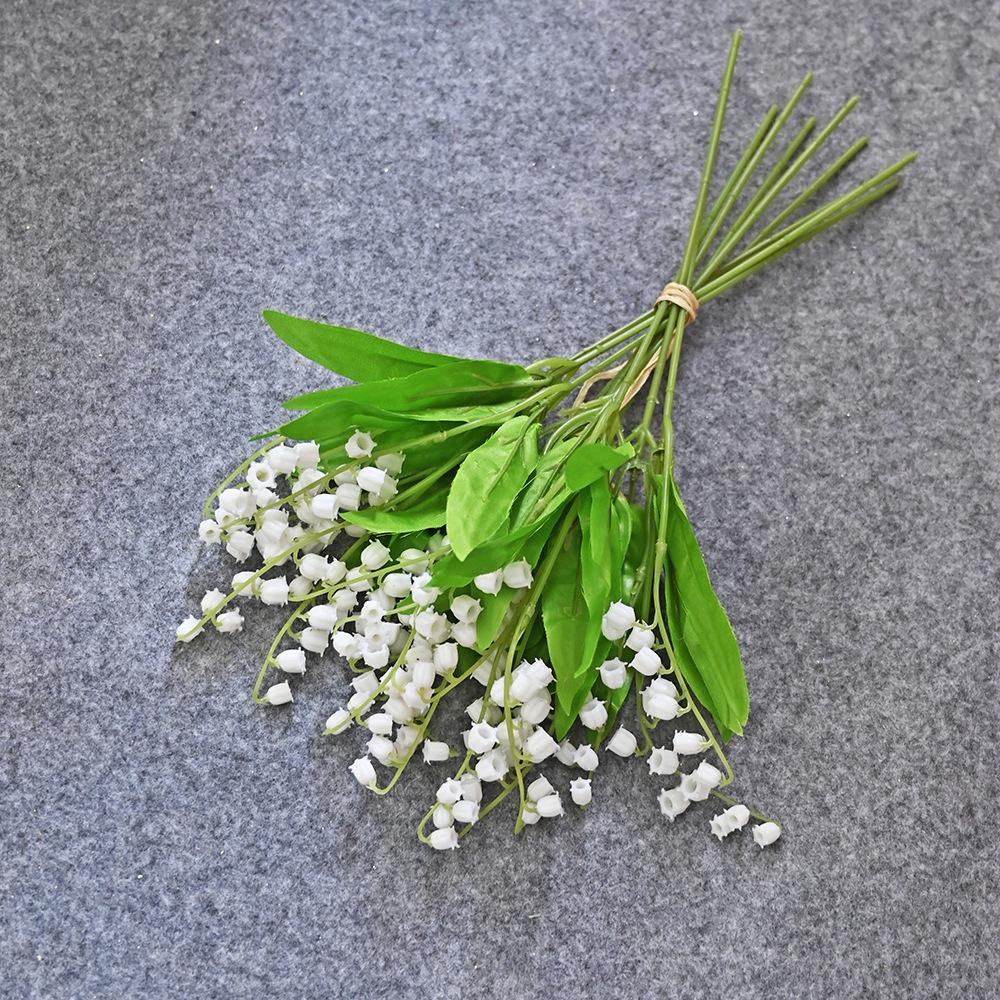Artificial 6-Branch Campanula Lily of the Valley Flower for Home Decor & Photography Props