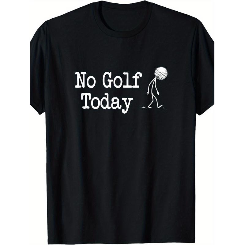 Lustiges Herren-Golf-T-Shirt „Heute kein Golf“ - Humoristischer Golfer, Caddy & Golf-Aufdruck, Retro Locker geschnittenes Kurzarm-T-Shirt, Ganzjahreskomfort für den Golfplatz