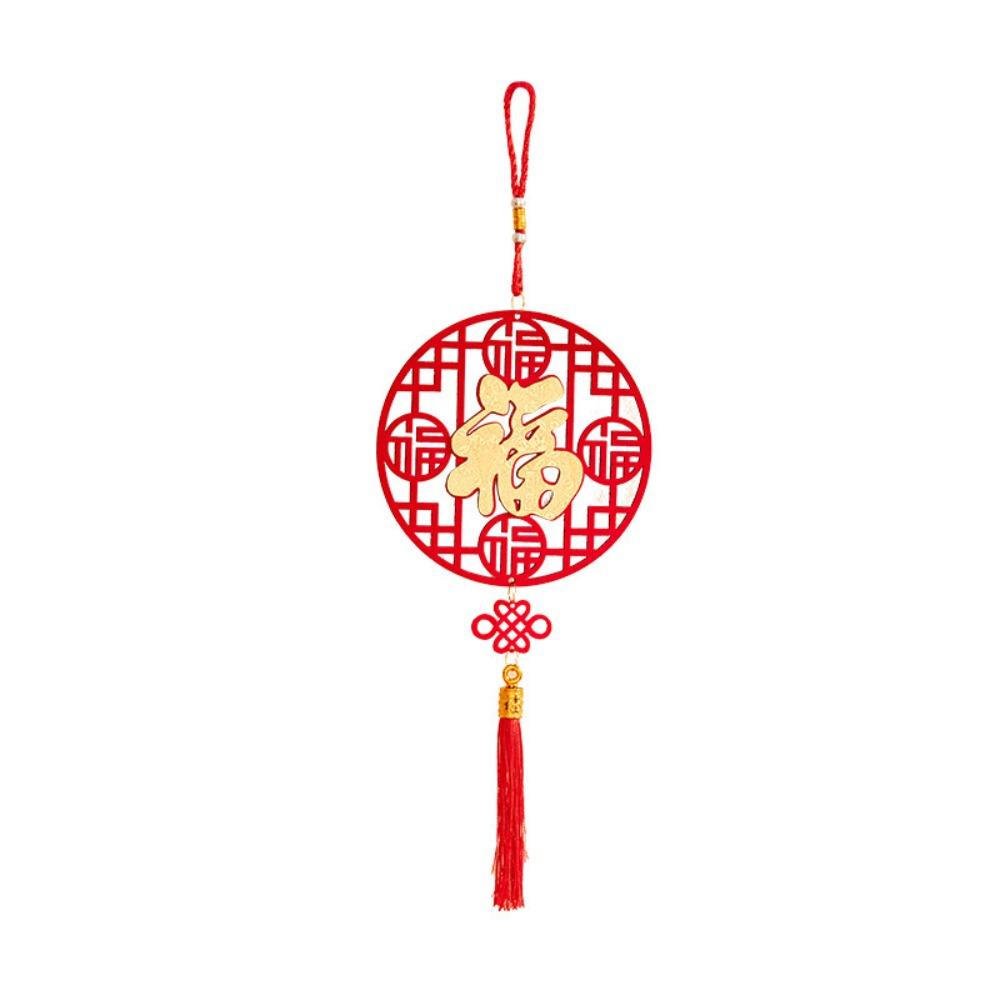 Hollow New Year Blessing Hanging Ornament with Tassel Chinese Knot Pendant  Office