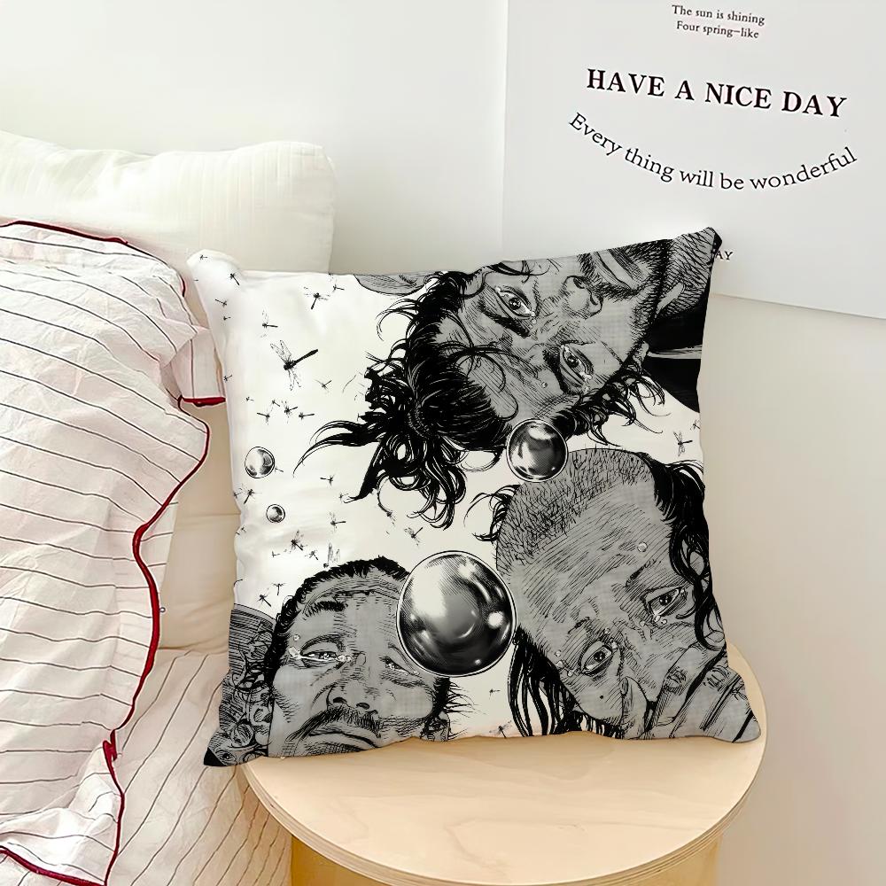 Manga Vagabond Cool Pillow Case Sofa Living Room Bedroom Headboard Backrest Cushion Square Cushion Nap Time