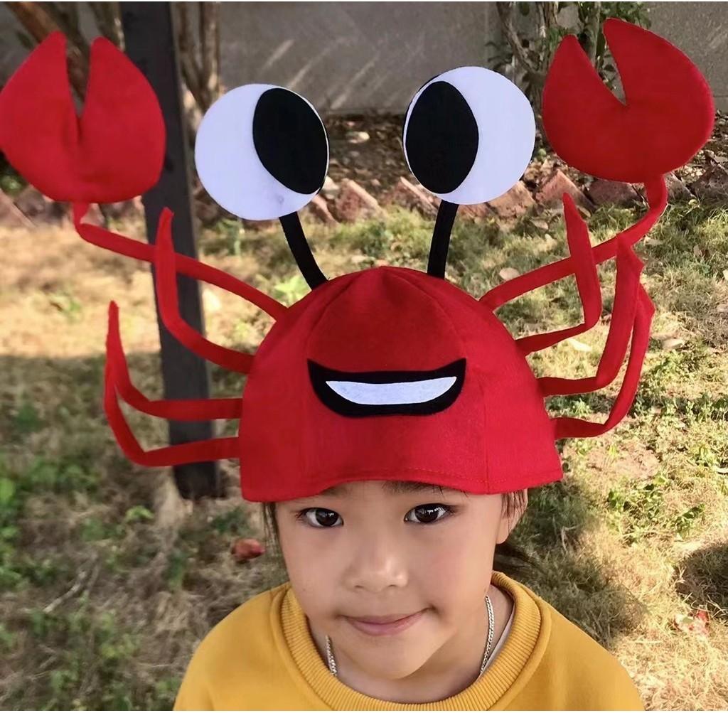 Funny Lobster Crab Hat For Kids And Adults Cute And Quirky Party Headwear For Festivals And Performances Handmade Fabric Material