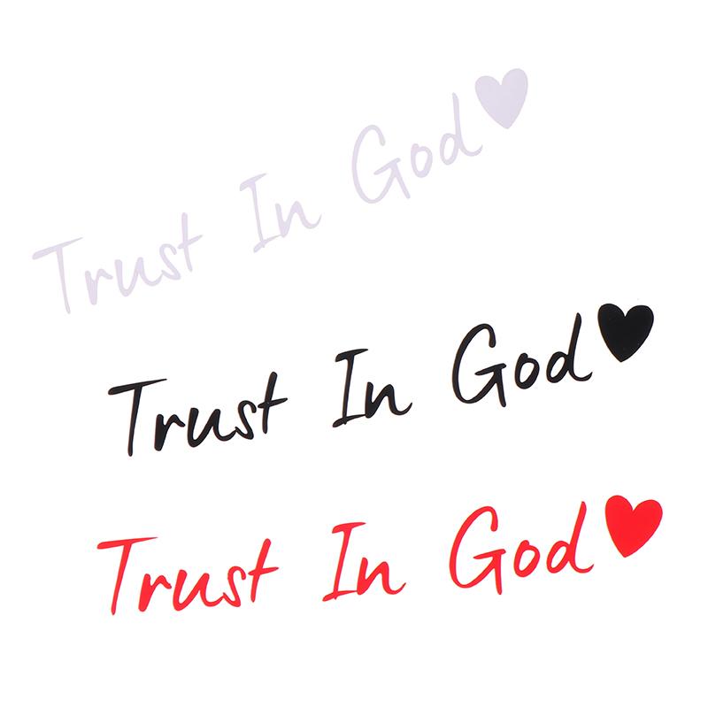 Trust In God Mirror Decal, Car Decals For Women, Faith Mirror Decal, Cute Vinyl Decal, Christian Car Mirror Decal, Religious Car