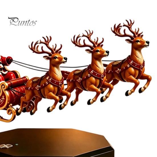 Collectible Holiday Ornament Floating Santa Sleigh, Flying Sleigh Magnetic Levitation Christmas Decorations, Innovative Seasonal Home Decor