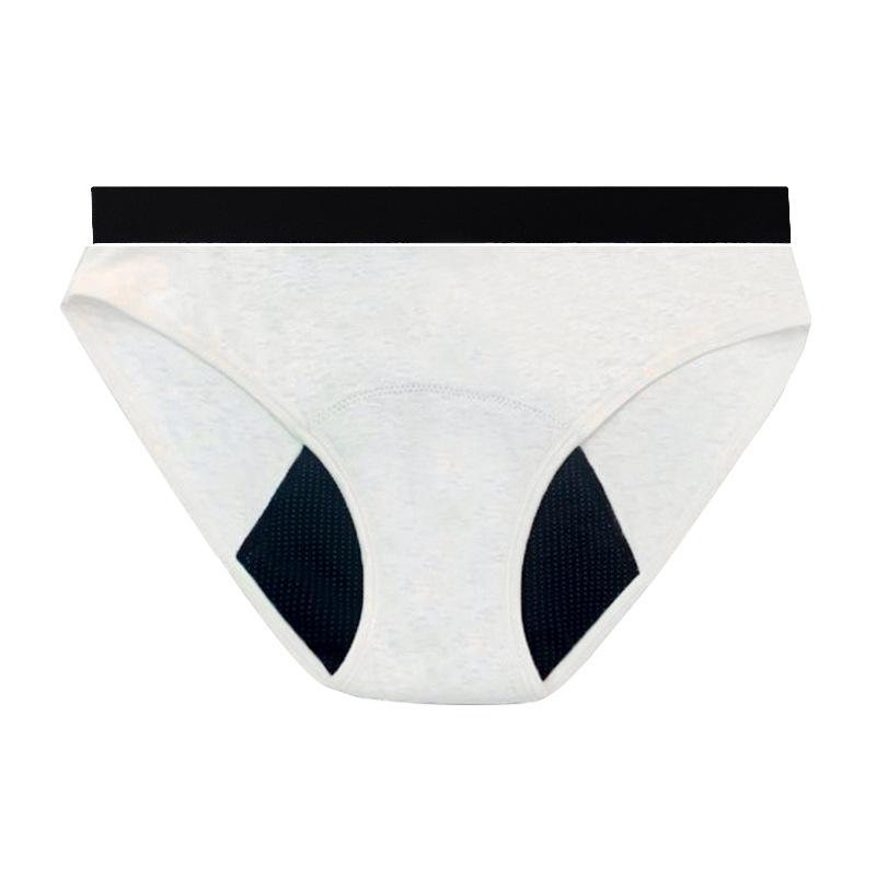2026 Women s Period Panties Breathable Cotton Physiological Pants Brief 4-Layer Leak-Proof Low-Rise Menstrual Panties S белый