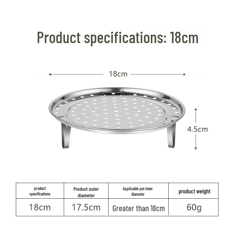 Stainless Steel Multilayer Steaming Basket and Detachable Rack