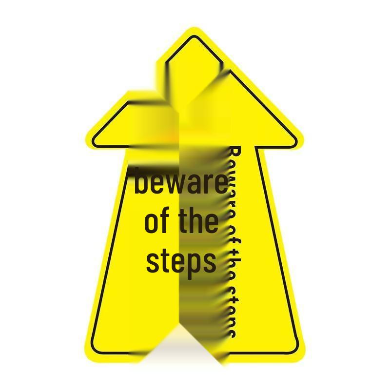 Осторожно, скользкий пол: Наклейка «Стрелка» для обозначения опасности и риска споткнуться