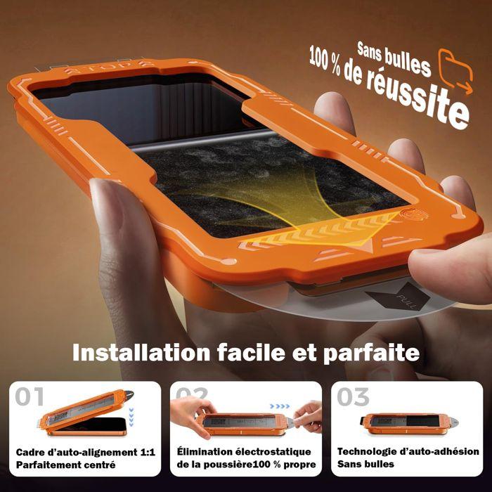 Protège‑écran verre trempé - iPhone 17 Pro Max - Au‑delà de 9H (12×) - Résiste chutes 3,6 m - Bords noirs 3D 1:1