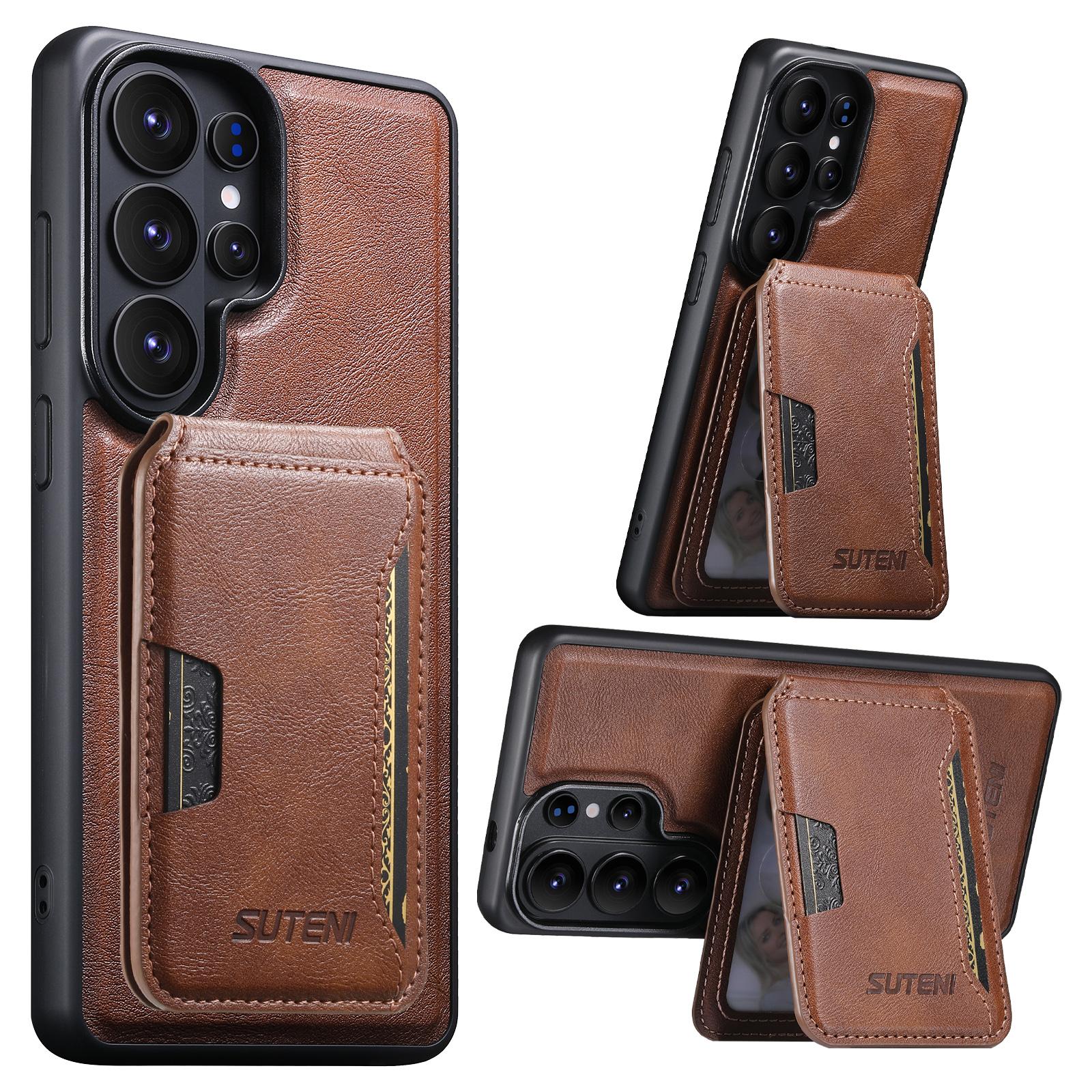 

Luxury Leather Phone Case for Samsung Galaxy S26 Ultra S25 S24 S23 S22U Magnetic Attraction Detachable Card Holder Wallet Cover Galaxy S22 Ultra 5G