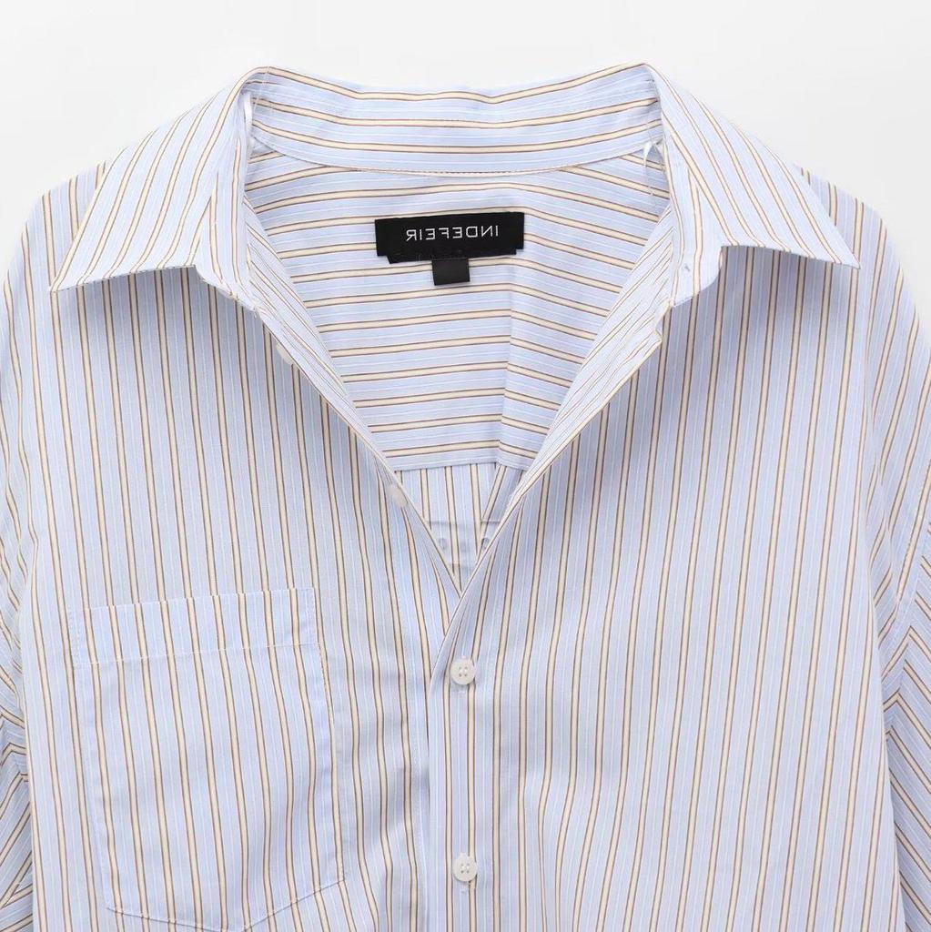 TAOP&ZA Women's Summer Poplin Shirt & Striped Casual Pants Skirt