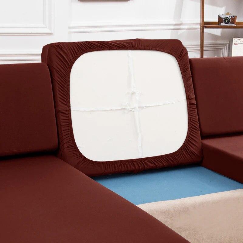 Elastic Solid Corner Sofa Seat Cover Stretch Sofa Cushion Cover Sofa Slipcover for L Shape Chaselong Armchair Plain Dyed