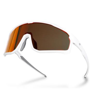Sports Sunglasses for Men with UV Protection Contrast Sunglasses for Includes Inner White Frame X Orange Lenses [Gorix] [High Lenses] Sports, Cycling,