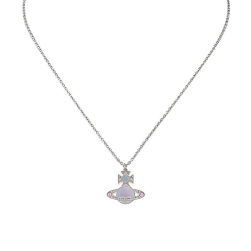 

Vivienne Westwood Rina Saturn Shaped Necklace Women necklace Silver Purple 630203FV-02P618 Basic Packaging-Dust Bag+Box