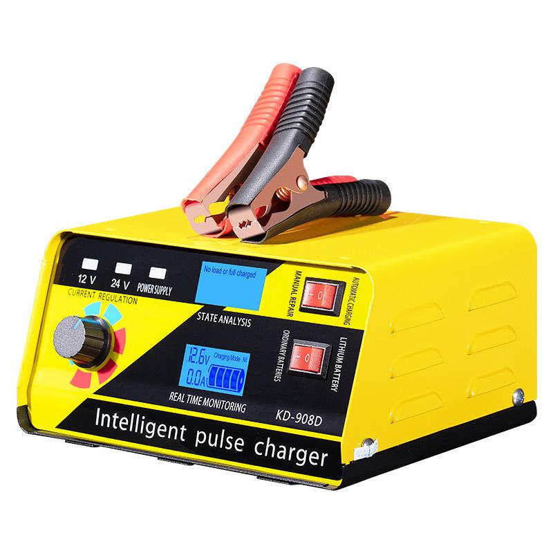 KD908D Car Battery Charger 260W Fully Automatic Pulse Repair 12V/20A 24V/10A for Lithium Lead Acid Batteries Current Regulate