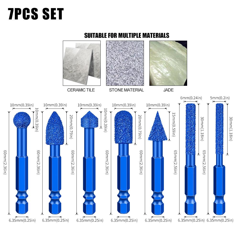 Hexagonal Shank Grinding Head Marble Tile and Stone Grinding Head New Type of Brazing Drilling and Grinding Head