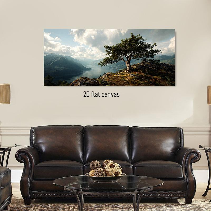 

1pcs Modern minimalist landscape canvas decorative painting, living room foyer corridor study background wall hanging painting, (as the picture,50x100cm No Frame)