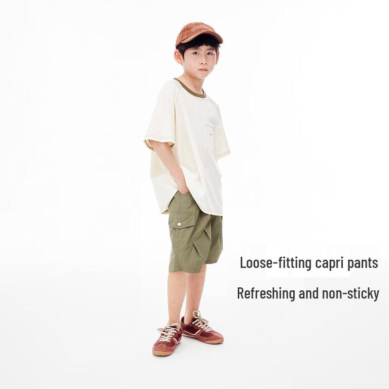 Boys' Lightweight Solid Cargo Shorts