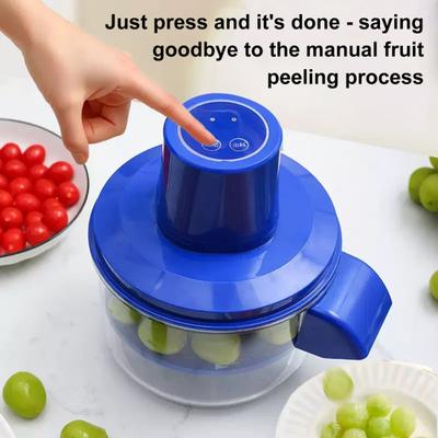 Electric Grape Peeler Machine Automatic Grape Cherry Tomato Garlic Peeler Rechargeable Fast Small Fruit Skin Remover Peeling Tool Kitchen Supplies