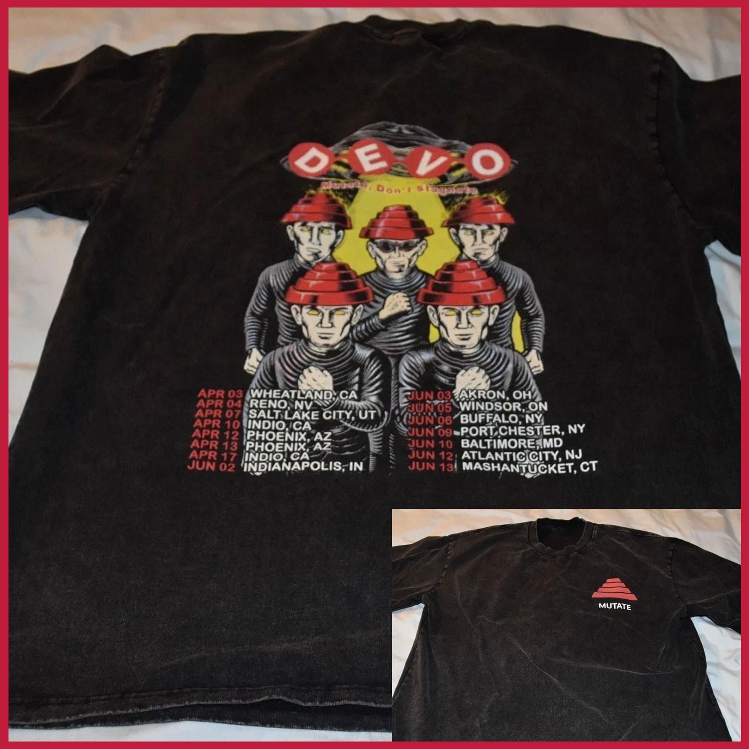HOT NEW - DEVO Live 2026 Tour Unisex 2-sided T-Shirt Reprint Gildan XXL
