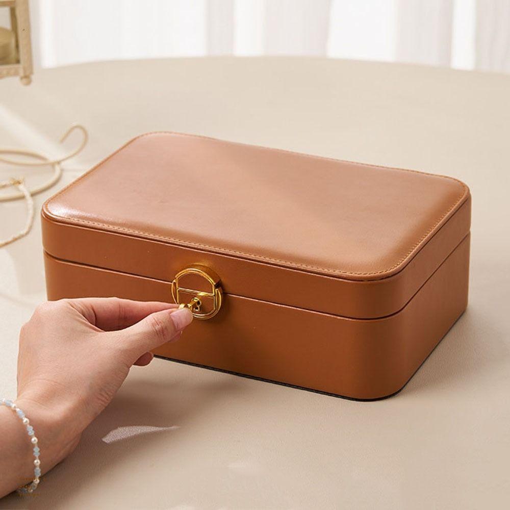 Space Saving Locked Jewelry Box Dustproof Jewelry Storage Case  Desktop