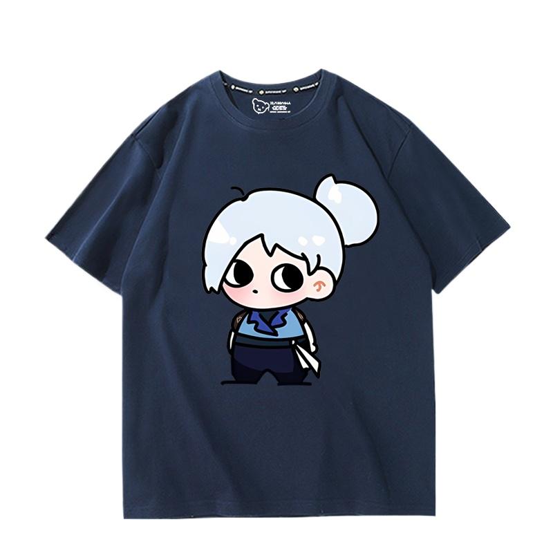 Valorant JETT Trička Hra Nejnovější Tričko pro Muže Unisex Základní Tričko Hip Hop Narozeninové Dárky Topy Oblečení Pro Choice