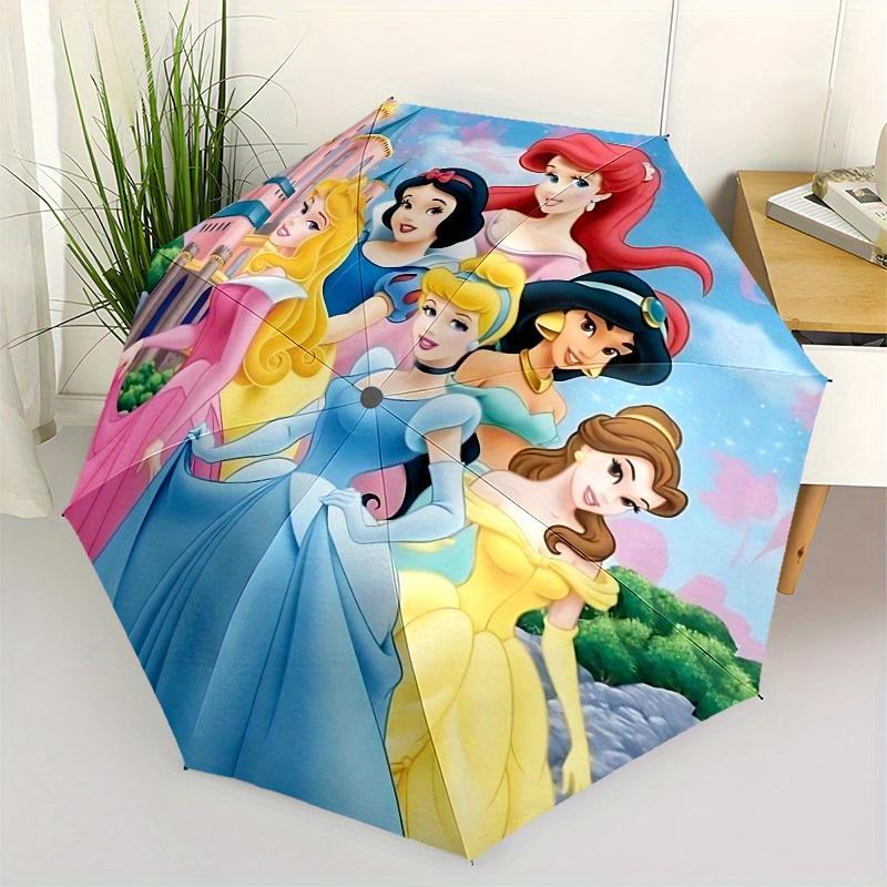 

Princesses Castle Automatic Opening and Closing Umbrella, Compact Travel Umbrella, Lightweight and Portable, Suitable for Beach Commuting Bu