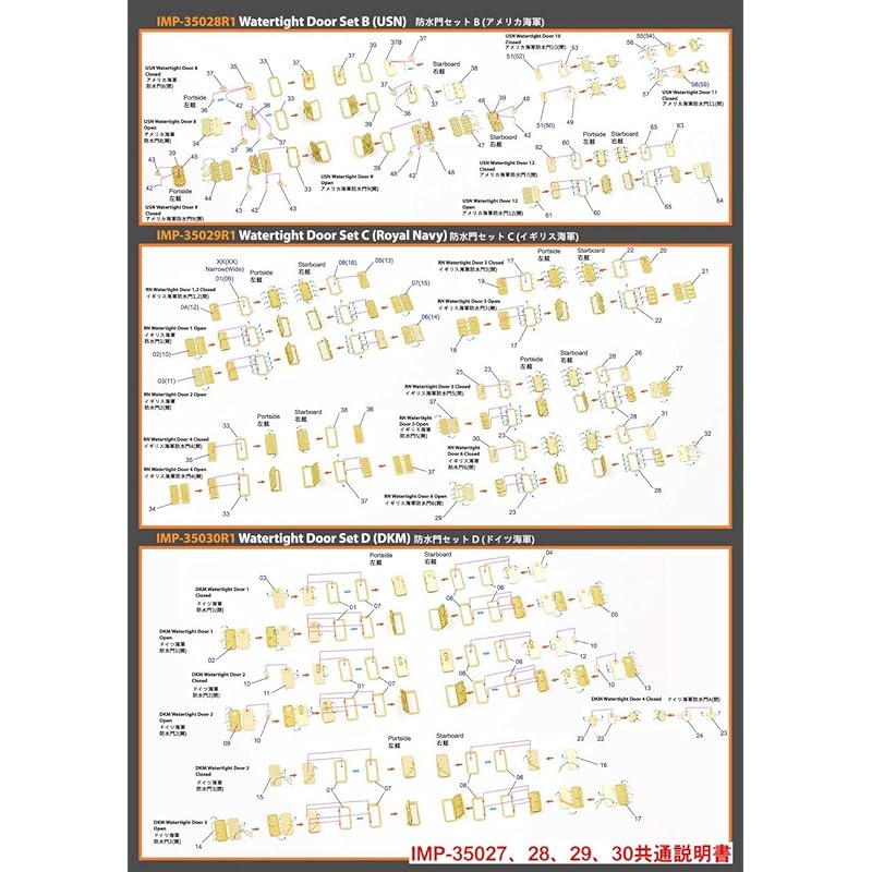 infini model 1/350 IMP series world war ii american navy watertight door Etched parts for ships parts for plastic models IMP3528