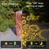 Colorful Sunflower Shadow Solar Lantern Outdoor Led Decor Light For Pathway Lawn Garden Patio Yard Home Night Lighting