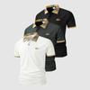 Herren 3er-Pack Poloshirt-Set, Kragenstil mit 3 Knöpfen, mit karierten Color-Blocking-Details und feuchtigkeitsableitend