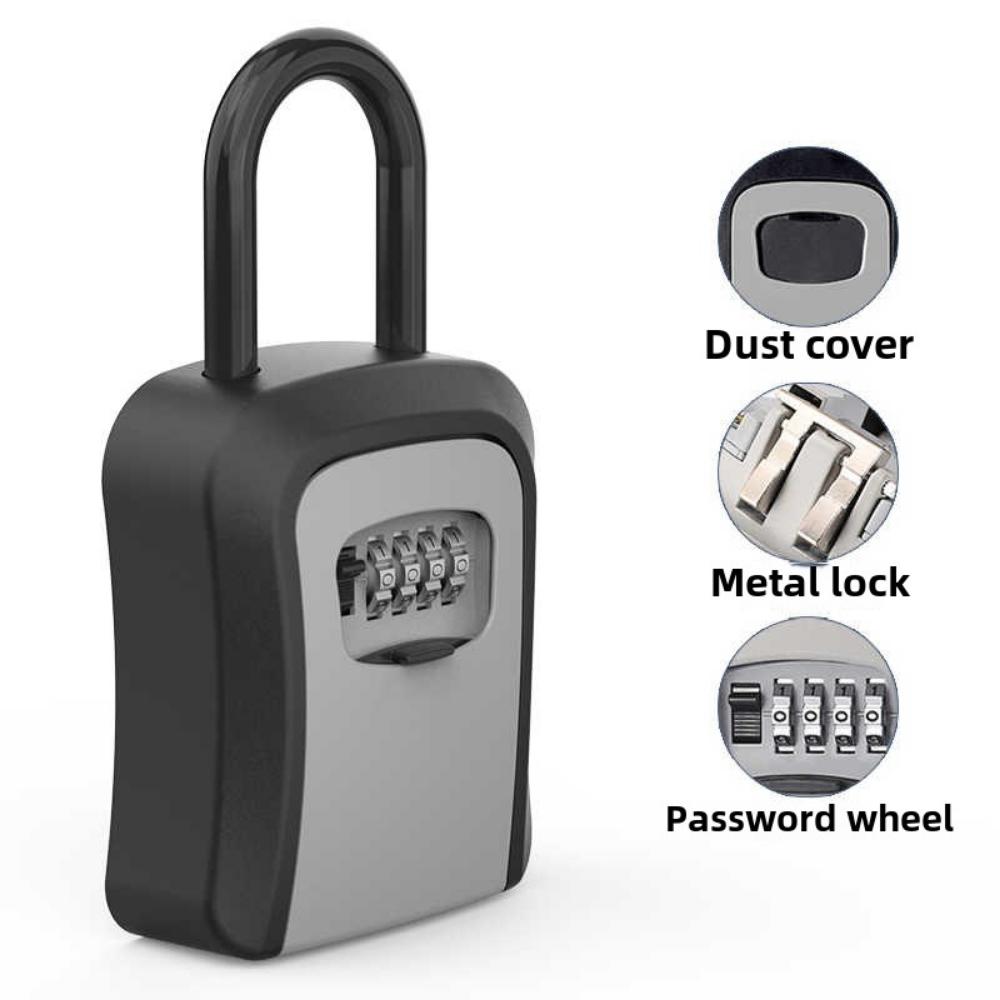 Combination Lock Key Box, Rainproof and Loss-proof, Click To Change the Password, Outdoor Wall-mounted, Family Use, Plastic Material